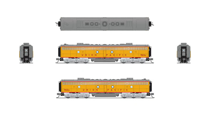 Broadway Limited EMD E9A/B | UP 954/962B | Yellow & Gray | A Unit Paragon4 Sound/DC/DCC | Unpowered B Unit | N Scale