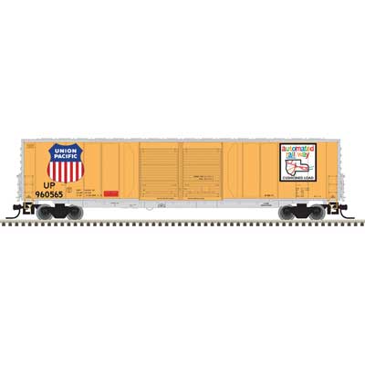 Atlas Master(R) (20007828) • ACF 60' Single-Door Auto Parts Boxcar • Union Pacific #960571 • Automated Railway Scheme • HO Scale