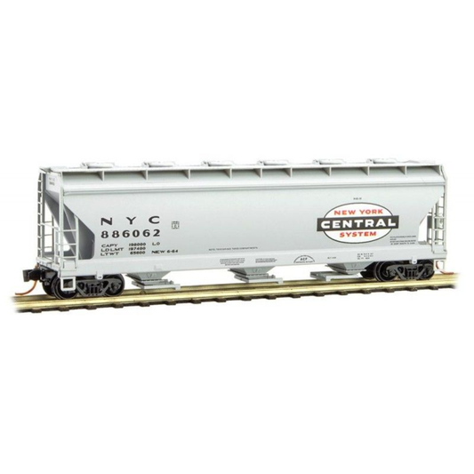 Micro-Trains 3 Bay ACF Center Flow Hopper • New York Central #886062 • N Scale (Pre-Owned)