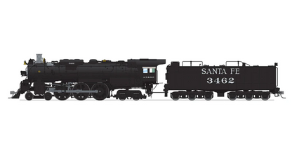Broadway Limited Imports ATSF 3460 Class 4-6-4 - "Super Hudson" - #3462 - Post-1942 - Paragon4 Sound/DC/DCC - Smoke - HO Scale