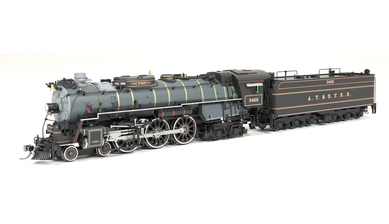 Broadway Limited Imports ATSF 3460 Class 4-6-4 - "Super Hudson" - #3462 - Ornate 1870's Fantasy Scheme - Paragon4 Sound/DC/DCC - Smoke - HO Scale