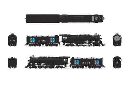Broadway Limited Imports ATSF 3460 Class 4-6-4 - "Super Hudson" - #3461 - 1940-1942 Appearance - Paragon4 Sound/DC/DCC - Smoke - HO Scale