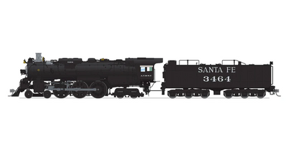 Broadway Limited Imports ATSF 3460 Class 4-6-4 - "Super Hudson" - #3464 - Post-1942 - Paragon4 Sound/DC/DCC - Smoke - HO Scale