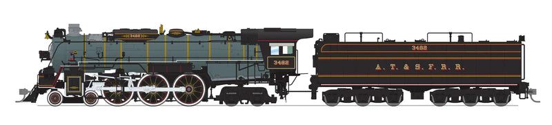Broadway Limited Imports ATSF 3460 Class 4-6-4 - "Super Hudson" - #3462 - Ornate 1870's Fantasy Scheme - Paragon4 Sound/DC/DCC - Smoke - HO Scale