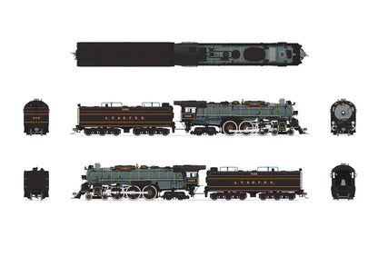 Broadway Limited Imports ATSF 3460 Class 4-6-4 - "Super Hudson" - #3462 - Ornate 1870's Fantasy Scheme - Paragon4 Sound/DC/DCC - Smoke - HO Scale