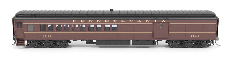 Broadway Limited PRR PB70 Coach-Baggage Combine - PRR 4792 - 1950's Paint - HO Scale