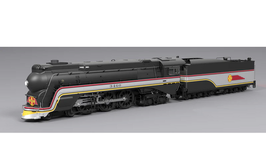 Broadway Limited Imports Brass Hybrid Streamlined Hudson | ATSF #3460 | Valley Flyer Fantasy Paint | Paragon4 Sound | DC/DCC | Smoke | HO Scale
