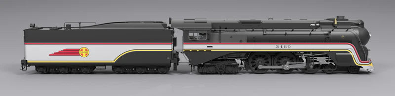 Broadway Limited Imports Brass Hybrid Streamlined Hudson | ATSF #3460 | Valley Flyer Fantasy Paint | Paragon4 Sound | DC/DCC | Smoke | HO Scale
