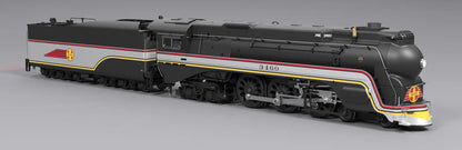 Broadway Limited Imports Brass Hybrid Streamlined Hudson | ATSF #3460 | Valley Flyer Fantasy Paint | Paragon4 Sound | DC/DCC | Smoke | HO Scale