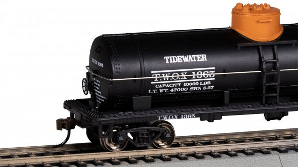 Bachmann Silver Series(R) (17802) | 40' Single-Dome Tank Car | Tidewater #1365  | HO Scale