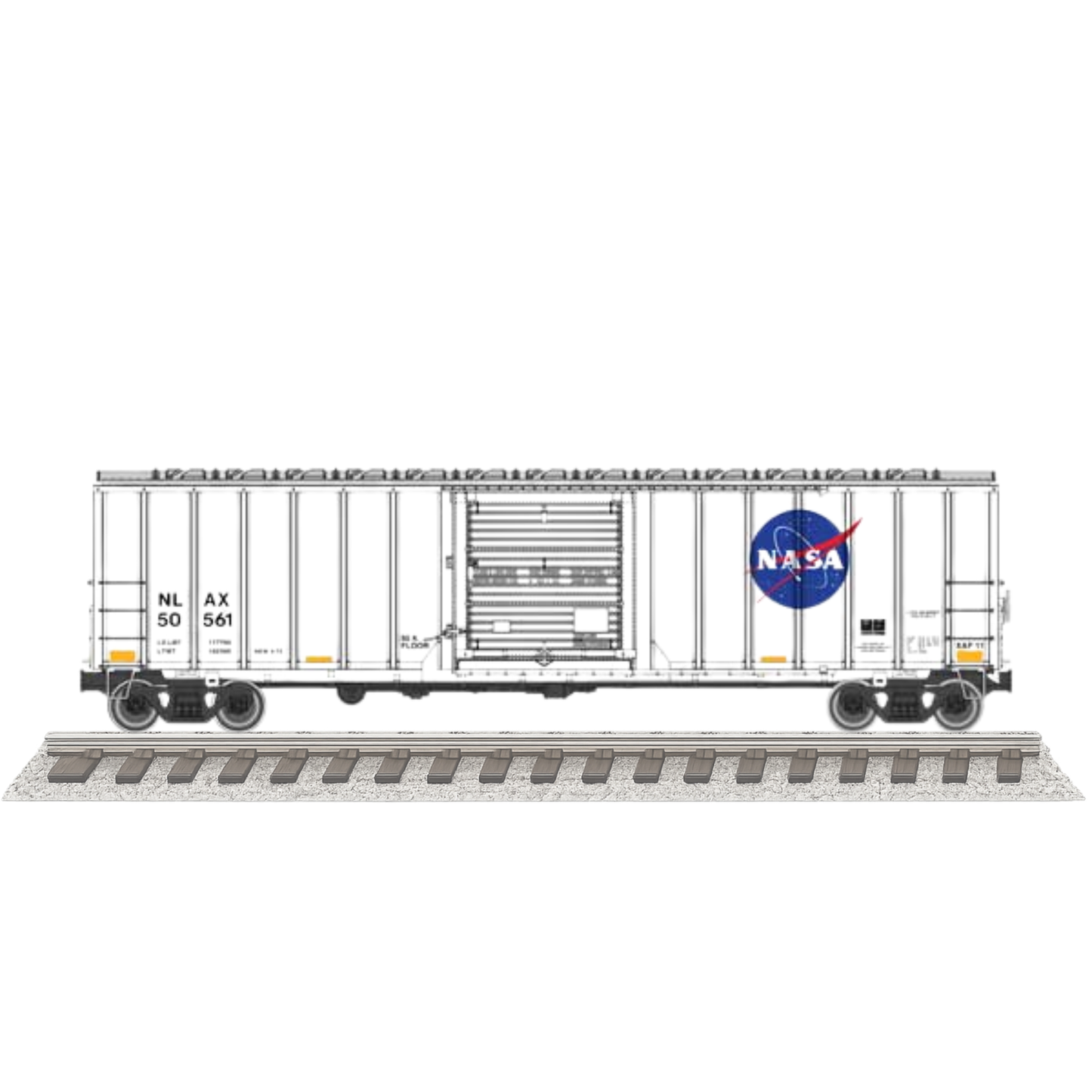 WalthersMainline 910-3809 50' Rocket Train Buffer Car NASA NLAX #72069 HO Scale Pre-Order