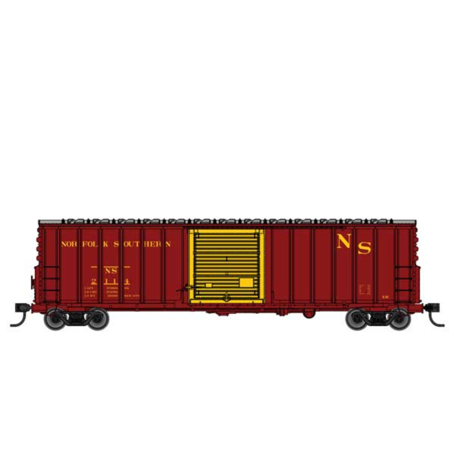 WalthersMainline (910-46045 ) | 50' ACF Exterior Post Dreadnaught End Plate B Boxcar | Norfolk Southern #2114 | HO Scale