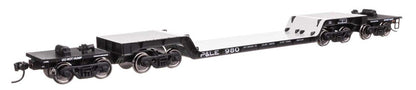 WalthersMainline 81' 8-Axle Depressed Center Flatcar (910-50243) | Pittsburgh & Lake Erie #980 | HO Scale