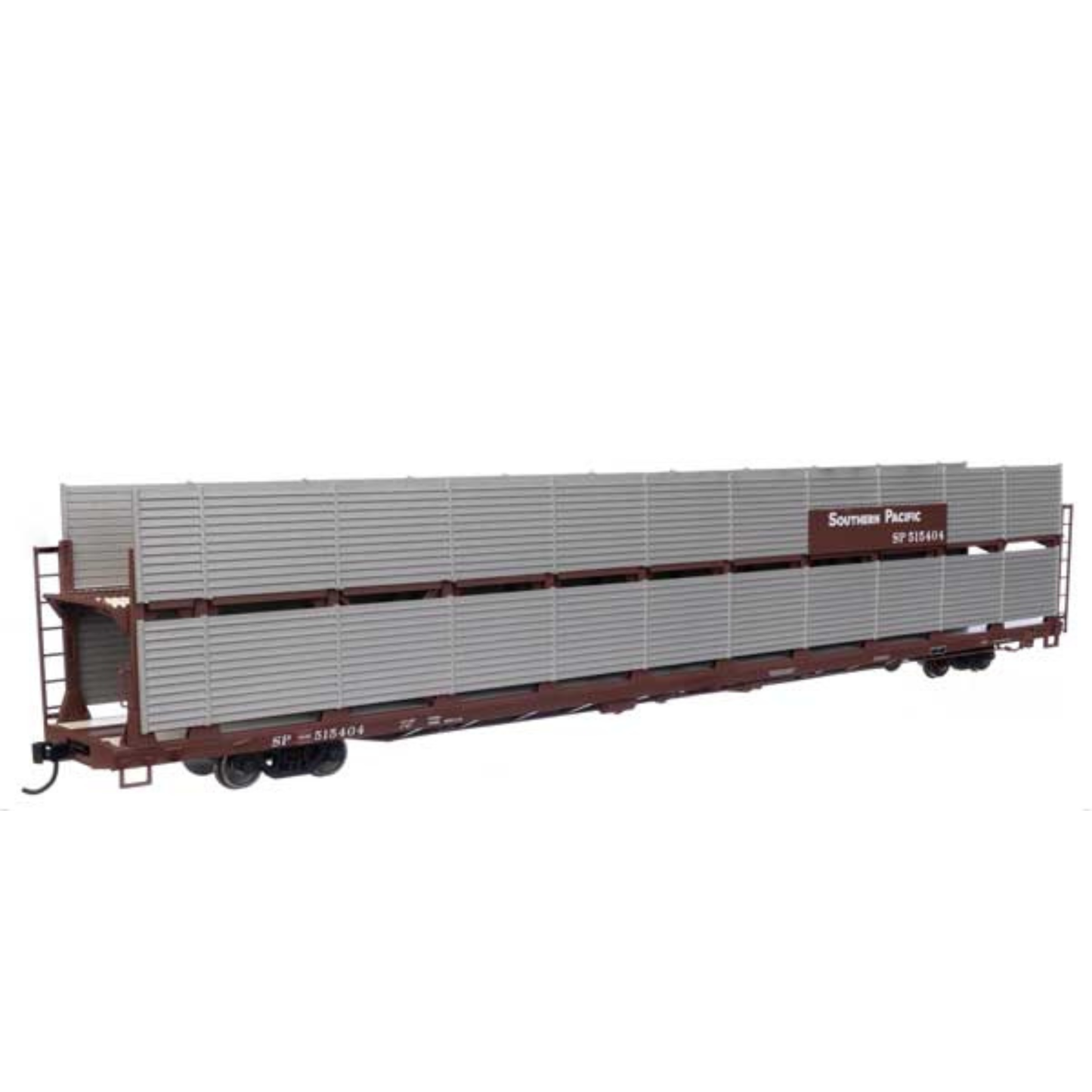 WalthersMainline (910-8125) | 89' Flatcar w/ Bi-Level w/ Shielded Auto Rack | Southern Pacific #515404 | HO Scale