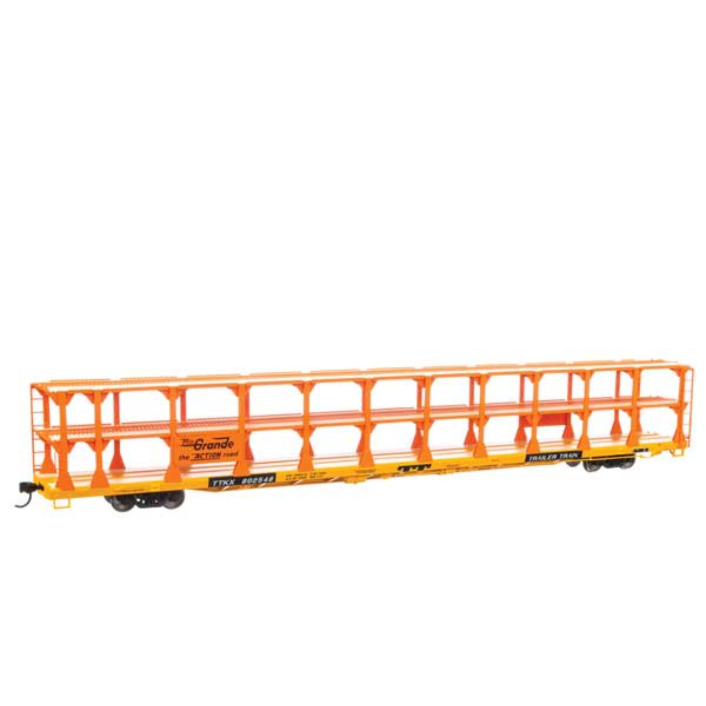 WalthersMainline (910-8205) | 89' Flatcar w/ Tri-Level Open Auto Rack | Denver & Rio Grande Western(TM) TTKX #802548 | HO Scale