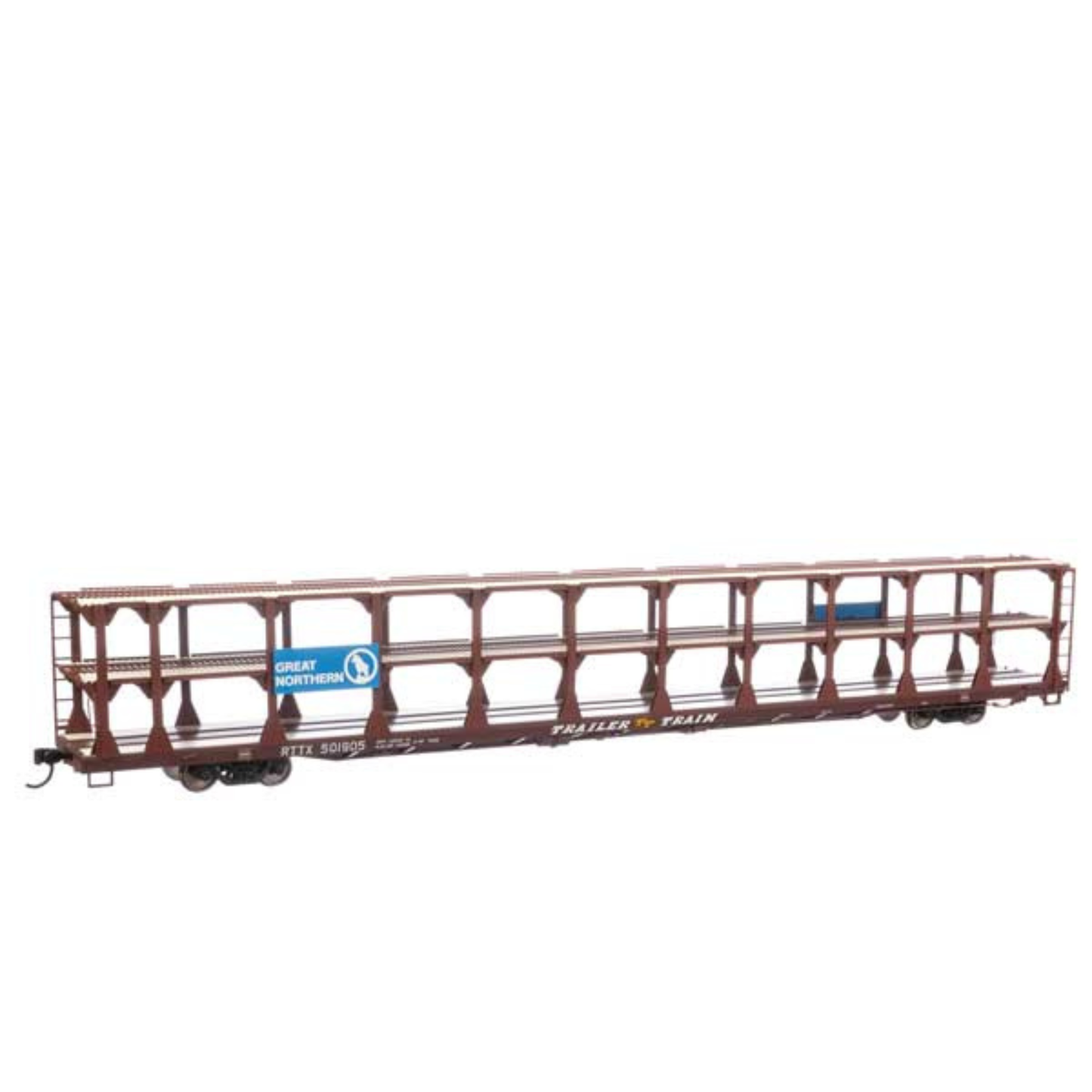 WalthersMainline (910-8209) | 89' Flatcar w/ Tri-Level Open Auto Rack | Great Northern RTTX #501905 | HO Scale