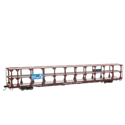 WalthersMainline (910-8209) | 89' Flatcar w/ Tri-Level Open Auto Rack | Great Northern RTTX #501905 | HO Scale