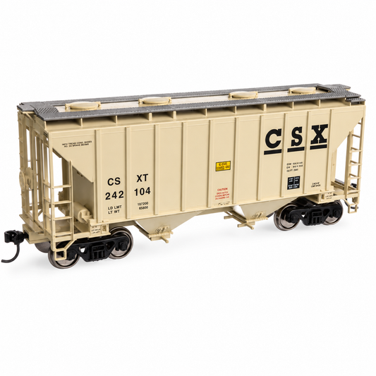 WalthersMainline (910-8505) | 37' 2980 Cubic-Foot 2-Bay Covered Hopper | CSX #242004 | HO Scale