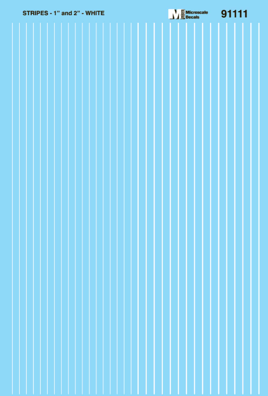 Microscale Industries - Striping - 1" & 2" - White - HO Scale