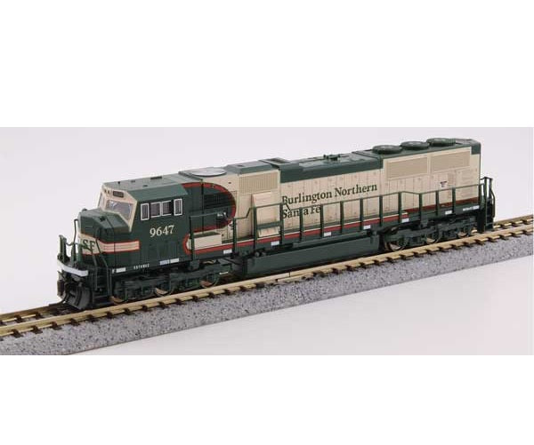 Kato EMD SD70MAC w/ Cab Headlight - Burlington Northern Santa Fe BNSF #9647 - DCC (Non-Sound) - N Scale