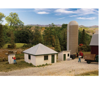 Walthers Cornerstone 933-3350 Farm House Details Kit Milk House Pump House & Outhouse HO Scale