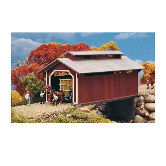 Walthers Cornerstone 933-3652 • Willow Glen Covered Bridge • Kit • HO Scale