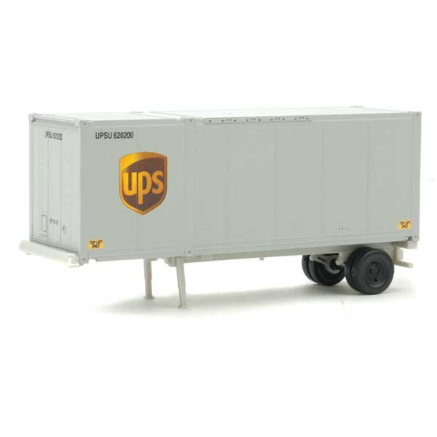 Walthers Scenemaster 949-8601 • 28' Container with Chassis 2-Pack • UPS Modern Shield • HO Scale