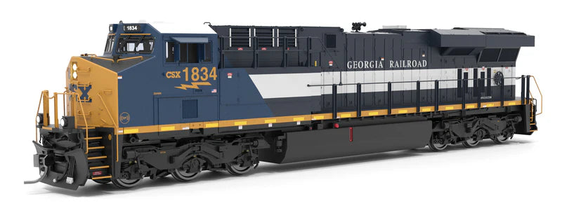 Broadway Limited Imports (9447) GE ES44AC | CSX #1834 Georgia Railroad Heritage Unit | Stealth\DC\DCC-Ready | HO Scale  [OPTIONAL DCC UPGRADE]