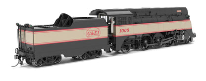 Broadway Limited Imports C&NW 4-6-2 C&EI #1008, "Dixie Flagler" Passenger Scheme, Fantasy Scheme, Paragon4 Sound/DC/DCC, HO Scale