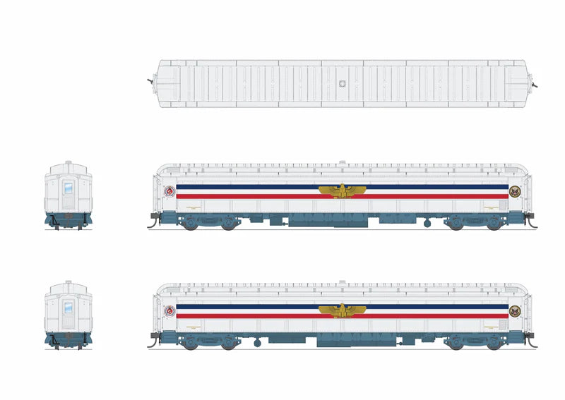 Broadway Limited Imports (9712) | Heavyweight 5-Car Passenger Set w/ Lights | 1947 Freedom Train | HO Scale