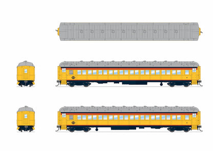 Broadway Limited Imports - Heavyweight 5-Car Passenger Set - Chessie Steam Special (2, 5, 6, 7, 18) - HO Scale