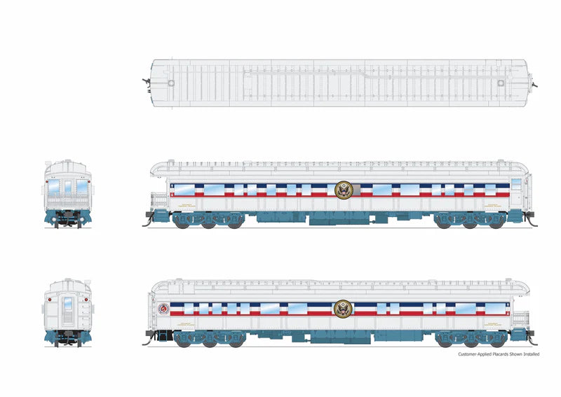Broadway Limited Imports (9720) • Business Car w/ Lights • 1947 Freedom Train • 1947-1949 • HO Scale