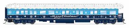 Broadway Limited Imports (9725) • Business Car w/ Lights • Merry Christmas • Blue & White Holiday • HO Scale