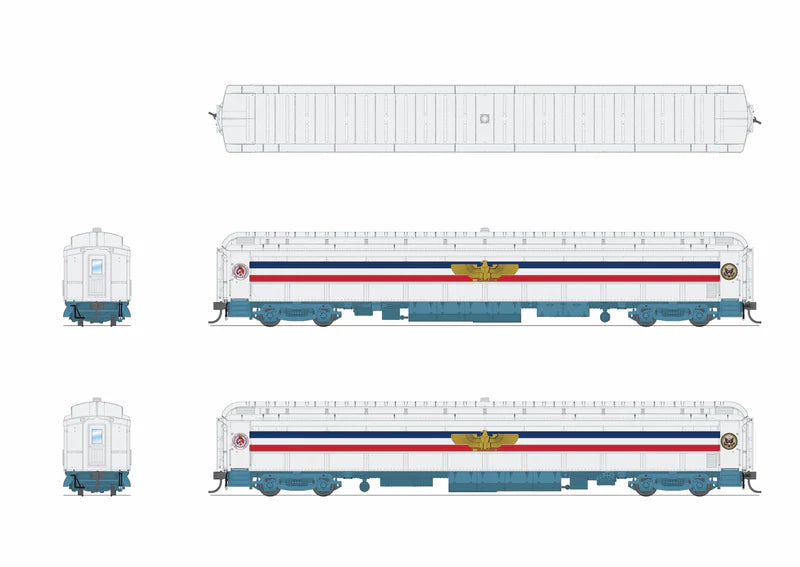 Broadway Limited Imports (9733) • 80' Passenger Coach w/ Lights • 1947 Freedom Train • 1947-1949 w/ Eagle • HO Scale