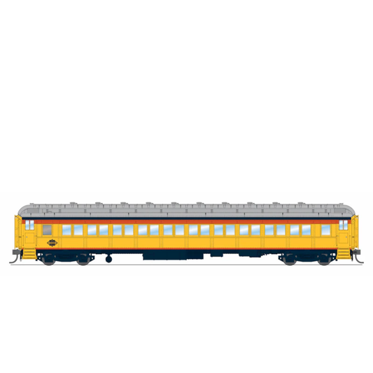 Broadway Limited Imports (9736) • 80' Passenger Coach w/ Lights • Chessie Steam Special Car • HO Scale