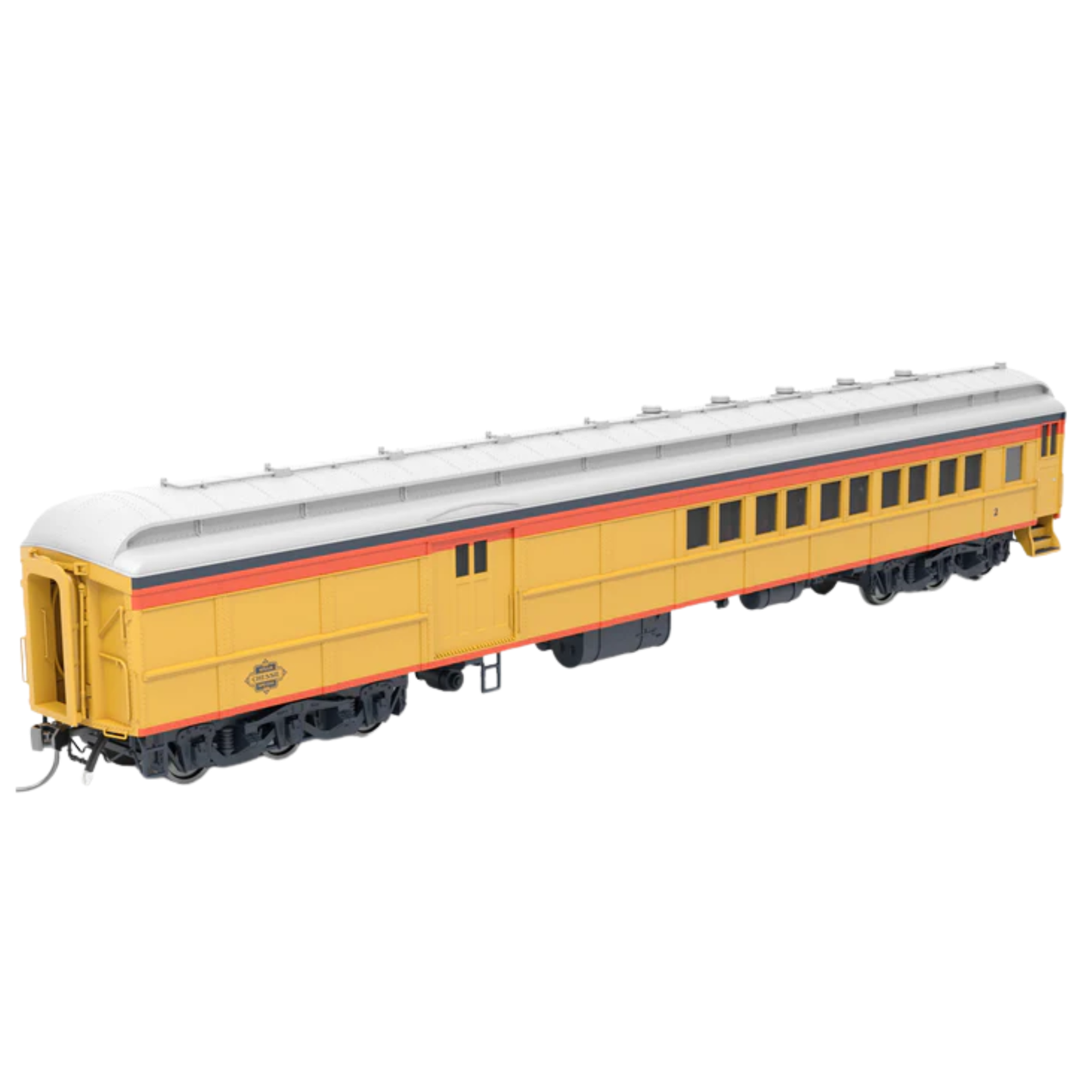 Broadway Limited Imports (9742) • Baggage-Combine Car w/ Lights • Chessie Steam Special Car #2 • HO Scale