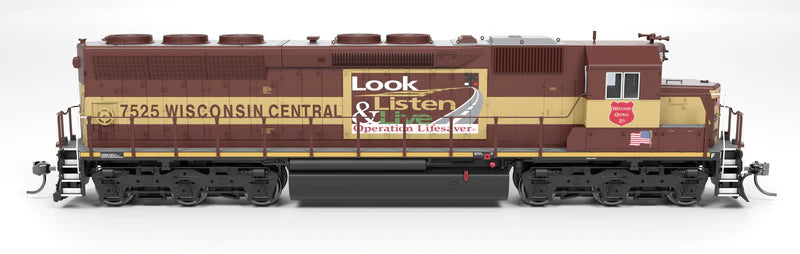 Broadway Limited Imports EMD SD45 - Wisconsin Central #7525 - Operation Lifesaver - Paragon4 Sound/DC/DCC - HO Scale