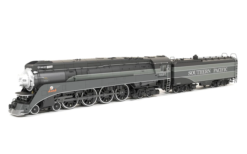 Broadway Limited Imports Southern Pacific GS-4 #4437 - "Lark" Two-Tone Gray Fantasy Paint - Paragon4 - Sound/DC/DCC - Smoke - HO Scale
