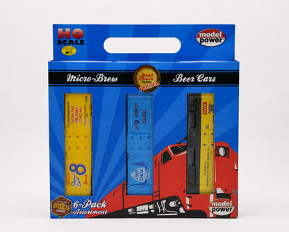 Model Power (98706) • 41' Reefer Beer Cars • Six-Pack • Assorted • Limited Edition • HO Scale