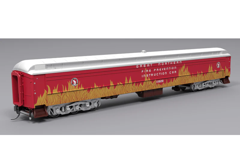 Broadway Limited Imports 9933 Railroad Instruction & Exhibit Car Great Northern GN X1828 Fire Prevention HO Scale