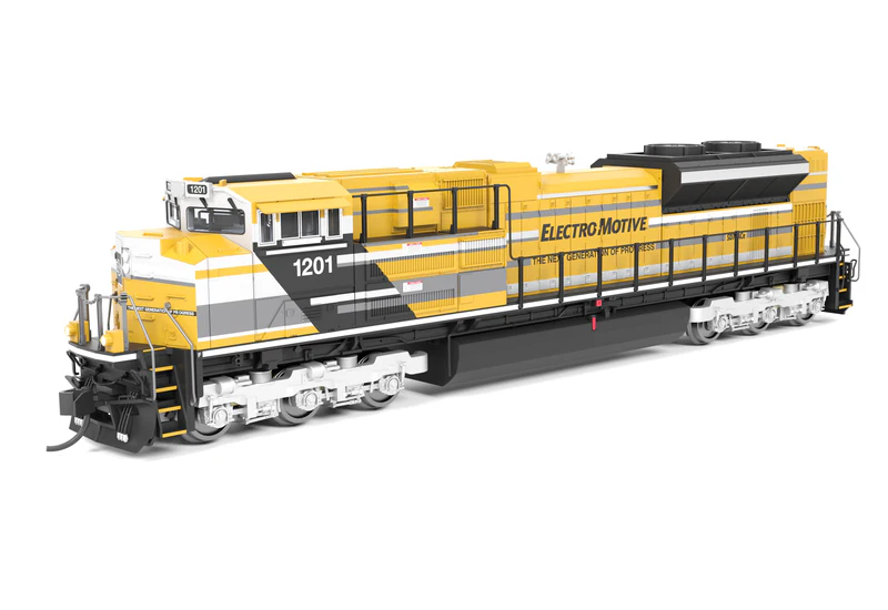 Broadway Limited Imports EMD SD70ACe | EMD Demo Electromotive #9967 | Yellow Progress Rail | Paragon4 Sound | DC/DCC | N Scale