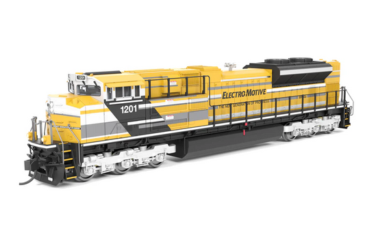 Broadway Limited Imports EMD SD70ACe | EMD Demo Electromotive #9967 | Yellow Progress Rail | Paragon4 Sound | DC/DCC | N Scale