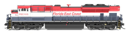 Broadway Limited Imports EMD SD70ACe | Florida East Coast #105 | Paragon4 Sound | DC/DCC | N Scale