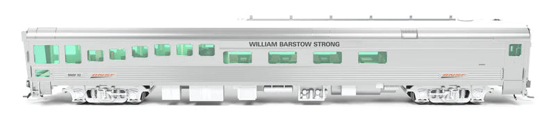 Broadway Limited Imports BNSF Track Inspection Car | BNSF #32 | "William Barstow Strong" | 2008-2013 Appearance w/ White Roof | HO Scale
