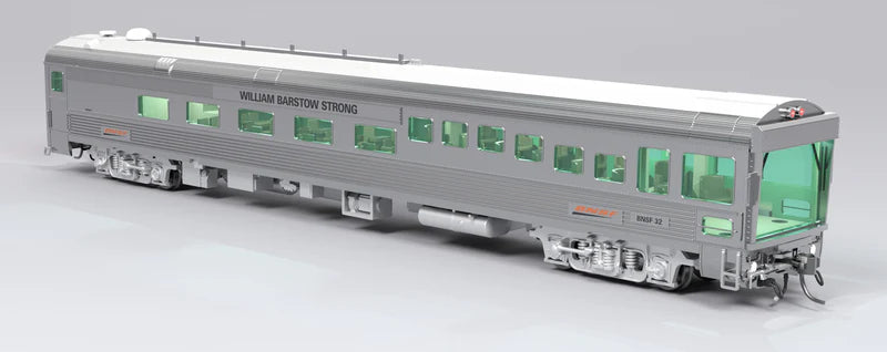 Broadway Limited Imports BNSF Track Inspection Car | BNSF #32 | "William Barstow Strong" | 2008-2013 Appearance w/ White Roof | HO Scale