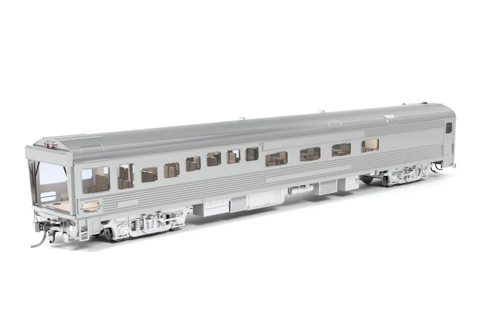 Broadway Limited Imports ATSF Track Inspection Car | Unlettered | Stainless Steel | HO Scale