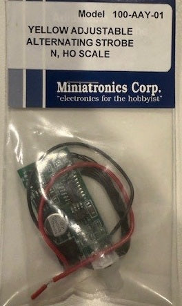 Miniatronics Adjustable Alternating Strobe - Yellow - All Scales