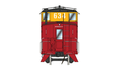 Class One Model Works (CB00307) | Mid-Life Peaked Roof Caboose CE-3 | ATSF #999634 | HO Scale