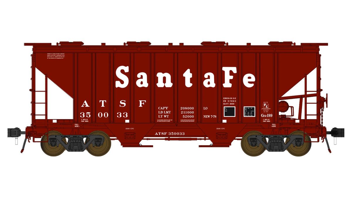 Class One Model Works FC01002 PS 3000CD Two-Bay Hopper Santa Fe #350061 HO Scale