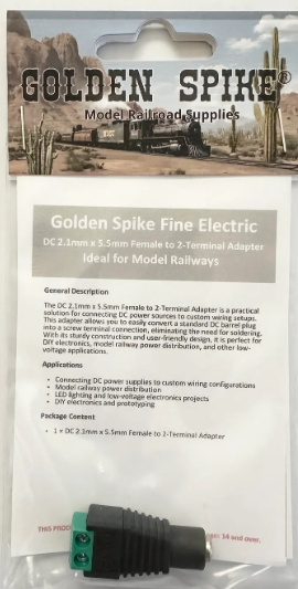 Golden Spike Fine Electric Female to 2-Terminal Adapter